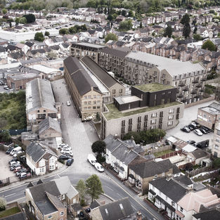 Leigh Street Works Aerial View